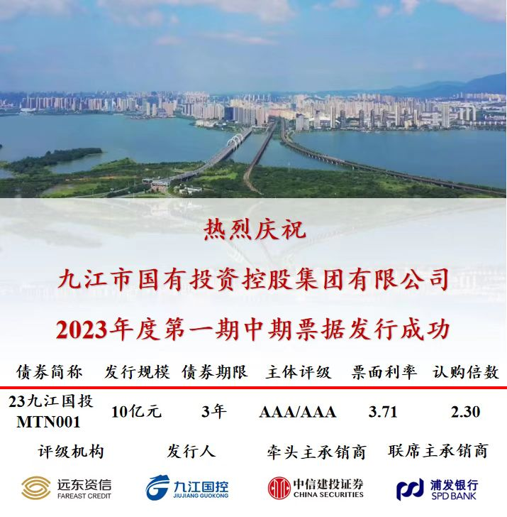 喜報(bào)！市國(guó)控集團(tuán)成功發(fā)行10億元中期票據(jù)